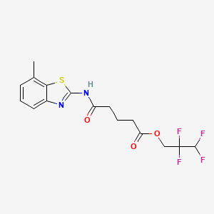 2,2,3,3-Tetrafluoropropyl 5-[(7-methyl-1,3-benzothiazol-2-yl)amino]-5-oxopentanoate