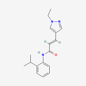 (2E)-3-(1-ethyl-1H-pyrazol-4-yl)-N-[2-(propan-2-yl)phenyl]prop-2-enamide