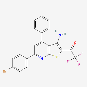 1-[3-Amino-6-(4-bromophenyl)-4-phenylthieno[2,3-b]pyridin-2-yl]-2,2,2-trifluoroethanone