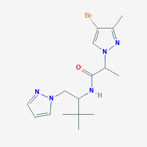 2-(4-bromo-3-methyl-1H-pyrazol-1-yl)-N-[3,3-dimethyl-1-(1H-pyrazol-1-yl)butan-2-yl]propanamide