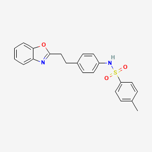 molecular formula C22H20N2O3S B10900765 N-{4-[2-(1,3-benzoxazol-2-yl)ethyl]phenyl}-4-methylbenzenesulfonamide 