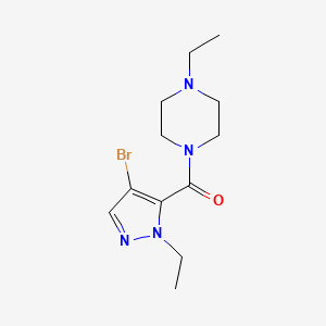 molecular formula C12H19BrN4O B10900771 (4-bromo-1-ethyl-1H-pyrazol-5-yl)(4-ethylpiperazin-1-yl)methanone 