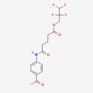 molecular formula C16H17F4NO4 B10900797 2,2,3,3-Tetrafluoropropyl 5-(4-acetylanilino)-5-oxopentanoate 