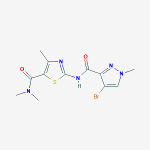 2-{[(4-bromo-1-methyl-1H-pyrazol-3-yl)carbonyl]amino}-N,N,4-trimethyl-1,3-thiazole-5-carboxamide