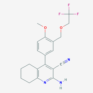 2-Amino-4-{4-methoxy-3-[(2,2,2-trifluoroethoxy)methyl]phenyl}-5,6,7,8-tetrahydroquinoline-3-carbonitrile