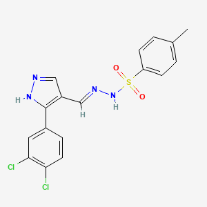 N'-{(E)-[3-(3,4-dichlorophenyl)-1H-pyrazol-4-yl]methylidene}-4-methylbenzenesulfonohydrazide