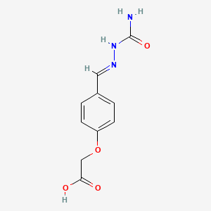 {4-[(E)-(2-carbamoylhydrazinylidene)methyl]phenoxy}acetic acid