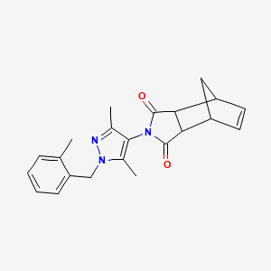 2-[3,5-dimethyl-1-(2-methylbenzyl)-1H-pyrazol-4-yl]-3a,4,7,7a-tetrahydro-1H-4,7-methanoisoindole-1,3(2H)-dione