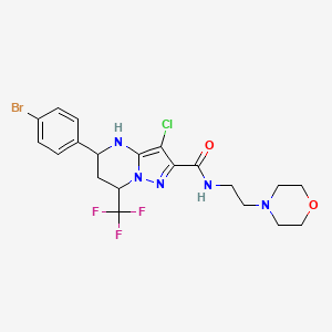 5-(4-bromophenyl)-3-chloro-N-[2-(morpholin-4-yl)ethyl]-7-(trifluoromethyl)-4,5,6,7-tetrahydropyrazolo[1,5-a]pyrimidine-2-carboxamide