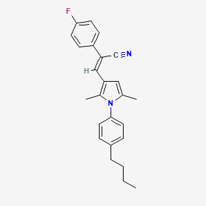 (2Z)-3-[1-(4-butylphenyl)-2,5-dimethyl-1H-pyrrol-3-yl]-2-(4-fluorophenyl)prop-2-enenitrile