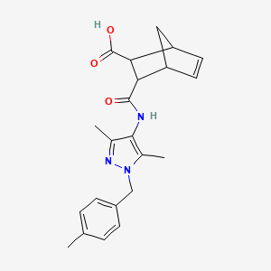 3-{[3,5-dimethyl-1-(4-methylbenzyl)-1H-pyrazol-4-yl]carbamoyl}bicyclo[2.2.1]hept-5-ene-2-carboxylic acid