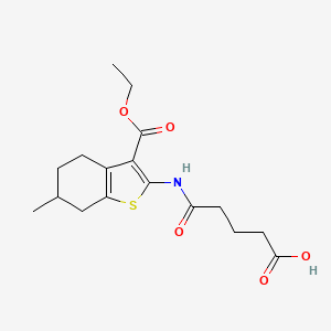 5-{[3-(Ethoxycarbonyl)-6-methyl-4,5,6,7-tetrahydro-1-benzothiophen-2-yl]amino}-5-oxopentanoic acid