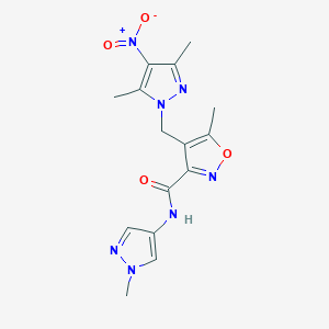 4-[(3,5-Dimethyl-4-nitro-1H-pyrazol-1-YL)methyl]-5-methyl-N~3~-(1-methyl-1H-pyrazol-4-YL)-3-isoxazolecarboxamide