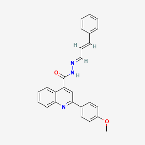 2-(4-methoxyphenyl)-N'-[(1E,2E)-3-phenylprop-2-en-1-ylidene]quinoline-4-carbohydrazide