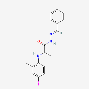 2-(4-Iodo-2-methylanilino)-N'~1~-[(E)-1-phenylmethylidene]propanohydrazide