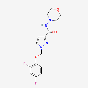 1-[(2,4-difluorophenoxy)methyl]-N-(morpholin-4-yl)-1H-pyrazole-3-carboxamide