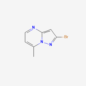 molecular formula C7H6BrN3 B10901295 2-Bromo-7-methylpyrazolo[1,5-a]pyrimidine 