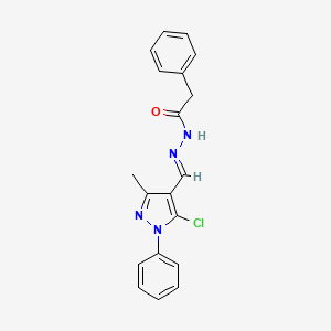 N'-[(E)-(5-chloro-3-methyl-1-phenyl-1H-pyrazol-4-yl)methylidene]-2-phenylacetohydrazide