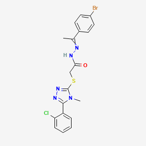 N'-[1-(4-bromophenyl)ethylidene]-2-{[5-(2-chlorophenyl)-4-methyl-4H-1,2,4-triazol-3-yl]sulfanyl}acetohydrazide