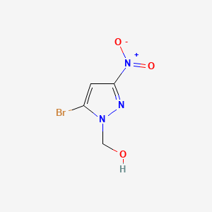 molecular formula C4H4BrN3O3 B10901354 (5-bromo-3-nitro-1H-pyrazol-1-yl)methanol 