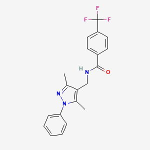 N-[(3,5-dimethyl-1-phenyl-1H-pyrazol-4-yl)methyl]-4-(trifluoromethyl)benzamide