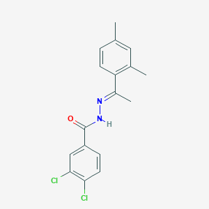 molecular formula C17H16Cl2N2O B10901393 3,4-dichloro-N'-[(1E)-1-(2,4-dimethylphenyl)ethylidene]benzohydrazide 