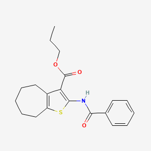 propyl 2-[(phenylcarbonyl)amino]-5,6,7,8-tetrahydro-4H-cyclohepta[b]thiophene-3-carboxylate