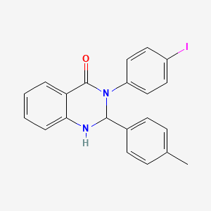 molecular formula C21H17IN2O B10901411 3-(4-iodophenyl)-2-(4-methylphenyl)-2,3-dihydroquinazolin-4(1H)-one 