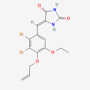 (5Z)-5-[2,3-dibromo-5-ethoxy-4-(prop-2-en-1-yloxy)benzylidene]imidazolidine-2,4-dione