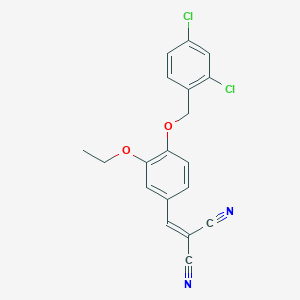 {4-[(2,4-Dichlorobenzyl)oxy]-3-ethoxybenzylidene}propanedinitrile