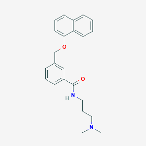 molecular formula C23H26N2O2 B10901452 N-[3-(dimethylamino)propyl]-3-[(naphthalen-1-yloxy)methyl]benzamide 