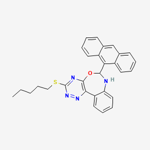 6-(Anthracen-9-yl)-3-(pentylsulfanyl)-6,7-dihydro[1,2,4]triazino[5,6-d][3,1]benzoxazepine