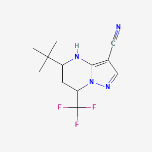 5-Tert-butyl-7-(trifluoromethyl)-4,5,6,7-tetrahydropyrazolo[1,5-a]pyrimidine-3-carbonitrile