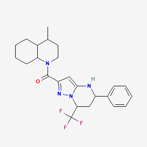 molecular formula C24H29F3N4O B10901521 (4-methyloctahydroquinolin-1(2H)-yl)[5-phenyl-7-(trifluoromethyl)-4,5,6,7-tetrahydropyrazolo[1,5-a]pyrimidin-2-yl]methanone 