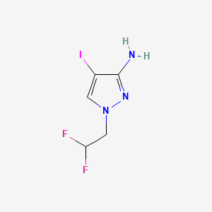 molecular formula C5H6F2IN3 B10901536 1-(2,2-difluoroethyl)-4-iodo-1H-pyrazol-3-amine 