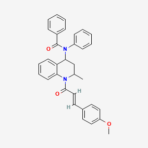 N-{1-[(2E)-3-(4-methoxyphenyl)prop-2-enoyl]-2-methyl-1,2,3,4-tetrahydroquinolin-4-yl}-N-phenylbenzamide