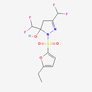 3,5-bis(difluoromethyl)-1-[(5-ethylfuran-2-yl)sulfonyl]-4,5-dihydro-1H-pyrazol-5-ol