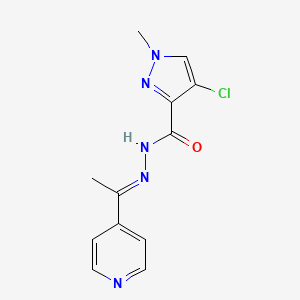 4-chloro-1-methyl-N'-[1-(4-pyridinyl)ethylidene]-1H-pyrazole-3-carbohydrazide