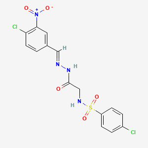 4-Chloro-N~1~-(2-{2-[(E)-1-(4-chloro-3-nitrophenyl)methylidene]hydrazino}-2-oxoethyl)-1-benzenesulfonamide