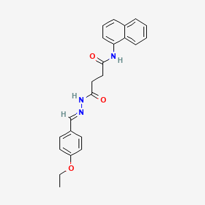 molecular formula C23H23N3O3 B10901655 4-[(2E)-2-(4-ethoxybenzylidene)hydrazinyl]-N-(naphthalen-1-yl)-4-oxobutanamide 