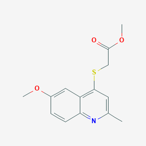 Methyl 2-(6-methoxy-2-methyl-4-quinolylthio)acetate