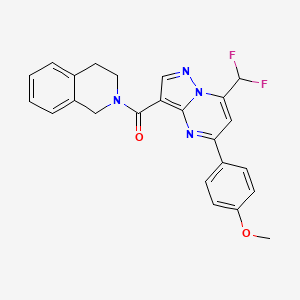 [7-(difluoromethyl)-5-(4-methoxyphenyl)pyrazolo[1,5-a]pyrimidin-3-yl](3,4-dihydroisoquinolin-2(1H)-yl)methanone