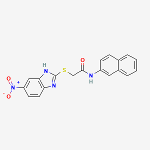 N-(naphthalen-2-yl)-2-[(5-nitro-1H-benzimidazol-2-yl)sulfanyl]acetamide