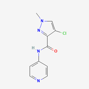 molecular formula C10H9ClN4O B10901727 4-chloro-1-methyl-N-(pyridin-4-yl)-1H-pyrazole-3-carboxamide 