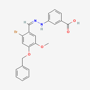 3-{(2Z)-2-[4-(benzyloxy)-2-bromo-5-methoxybenzylidene]hydrazinyl}benzoic acid