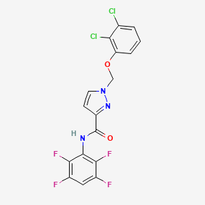 1-[(2,3-dichlorophenoxy)methyl]-N-(2,3,5,6-tetrafluorophenyl)-1H-pyrazole-3-carboxamide