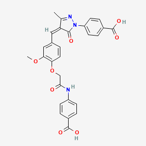 4-[(4Z)-4-(4-{2-[(4-carboxyphenyl)amino]-2-oxoethoxy}-3-methoxybenzylidene)-3-methyl-5-oxo-4,5-dihydro-1H-pyrazol-1-yl]benzoic acid