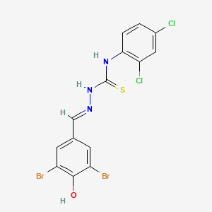 (2E)-2-(3,5-dibromo-4-hydroxybenzylidene)-N-(2,4-dichlorophenyl)hydrazinecarbothioamide