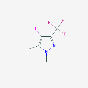 molecular formula C6H6F3IN2 B10901845 4-iodo-1,5-dimethyl-3-(trifluoromethyl)-1H-pyrazole 