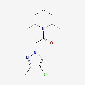 molecular formula C13H20ClN3O B10901848 2-(4-chloro-3-methyl-1H-pyrazol-1-yl)-1-(2,6-dimethylpiperidin-1-yl)ethanone 